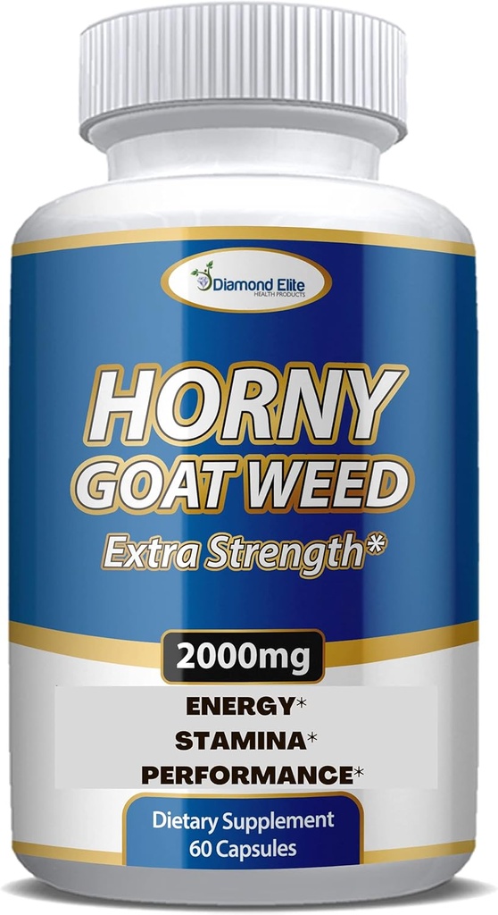 Extra Strength Horny Goat Weed Extract - Energy, Performance, & Stamina Booster- with Maca, L-Arginine, Tongkat Ali for Men & Women - 60 Kapsle