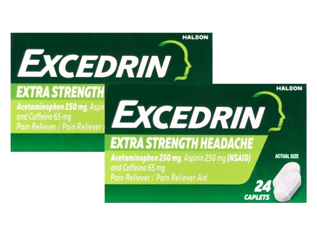 Excedrin Extra síla - 24 kapslí, balení po 2 ks