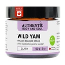 Authentic Organic Wild Yam Root Balancing Cream pro ženy s Premium Bylinné Botaniky, Yam Cream, Wild Yam Skin Care, Všechny složky Certified Vegan (Vegan Clary Blend)