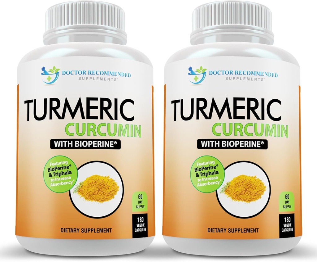 Kurkumin dodatek - 2250mg / d - Veggie Caps - 95% kurkuminoidy s černým pepřovým extraktem (Bioperin) - 750mg Kapsle - 100% organické - nejsilnější turmerické (balení po 2)
