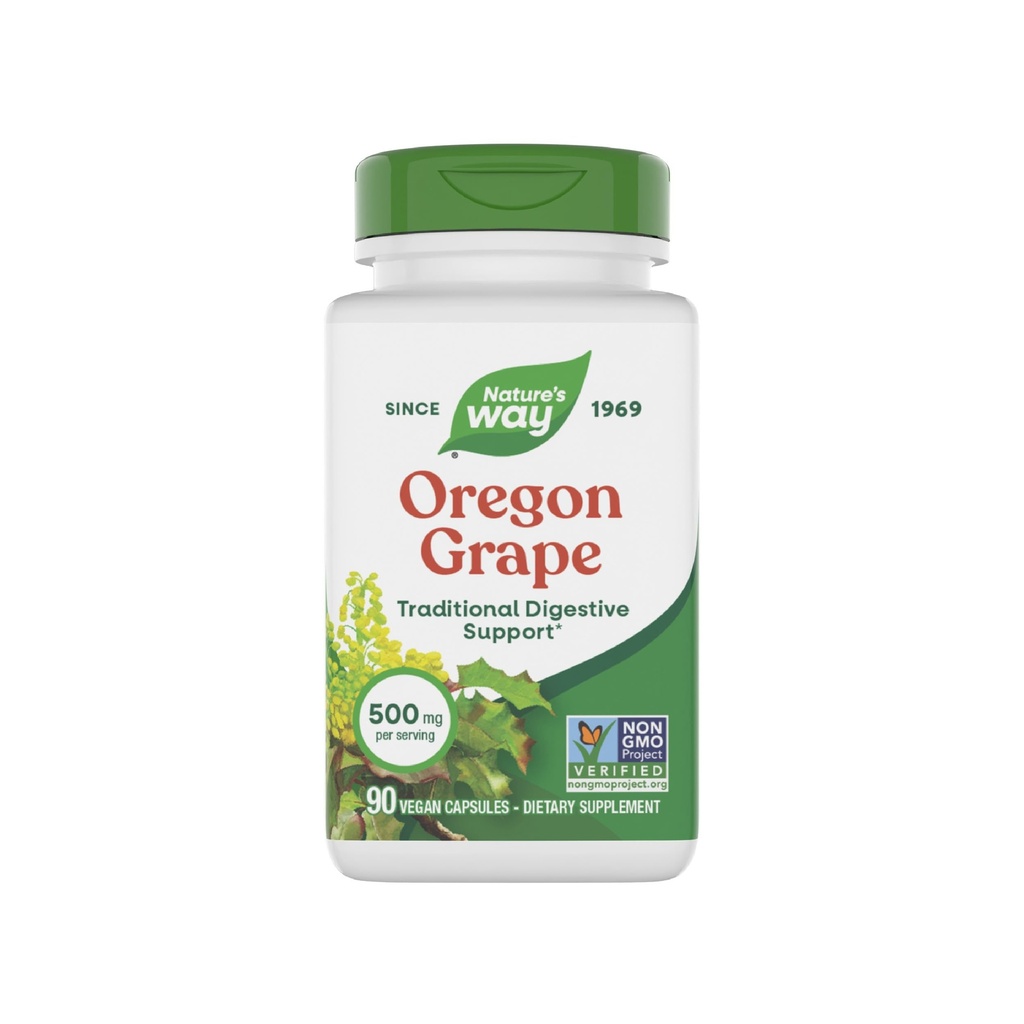 Nature 's Way Oregon Grape, Traditional Digestion Remedy * Dodatek, 90 Vegan Kapsle