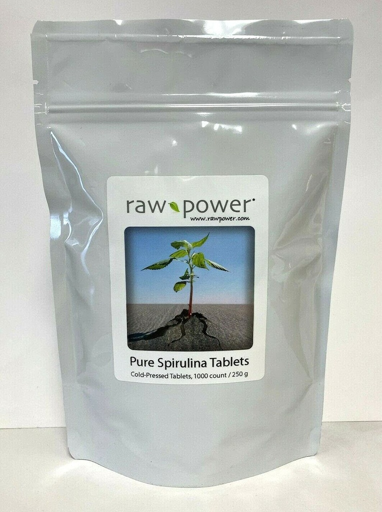 Spirulina Tablety, 1000 Počet, 250mg Každý, (250 Grams / 8.8 oz) 100% Čisté, surové, organické, Cold- Pressed