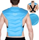 Relief Expert Large Back and Raunder Ice Pack Wrap - opakovaně použitelný gelový studený balíček s dual- sided Fabric a nastavitelné pásky, měkký plush Lining pro horní záda studená terapie a post- workout zotavení