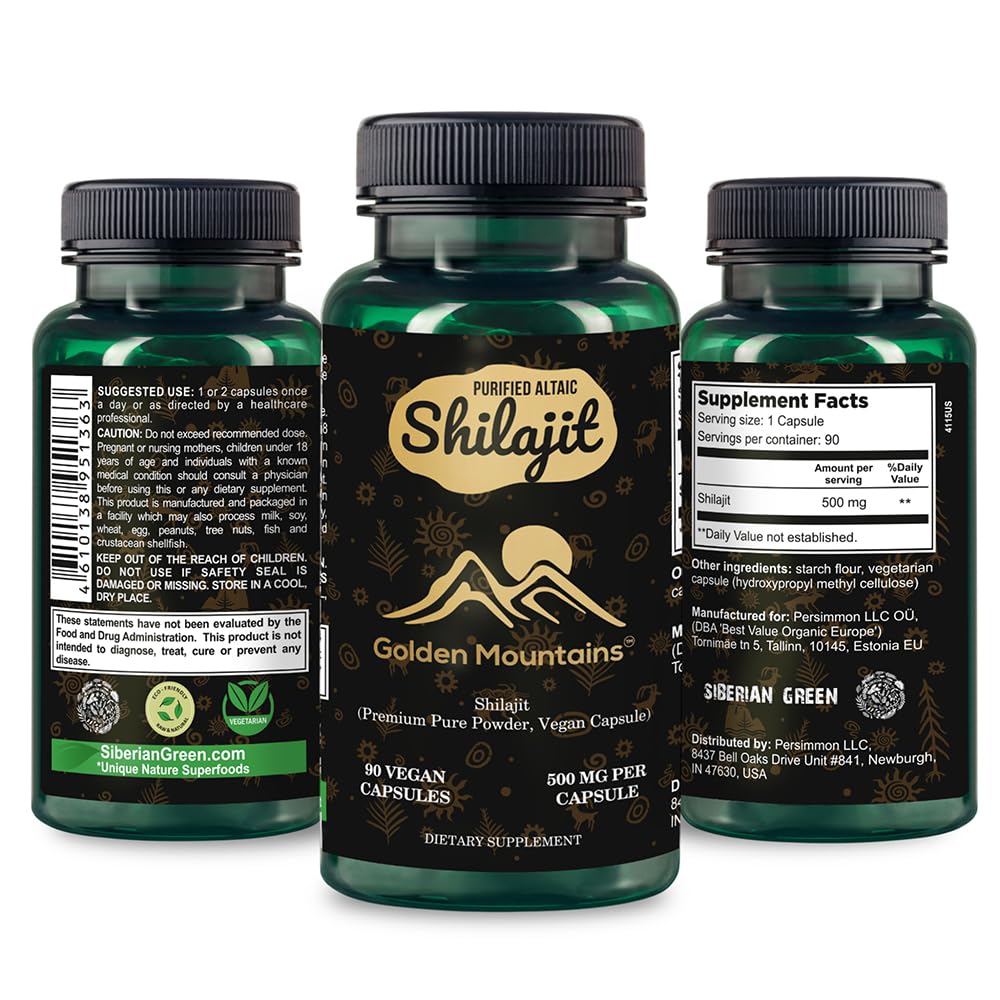 Zlaté hory Šilajit Vegan Capsule 500mg Čisté Altai 90 Hrabě Premium Stopy Minerály