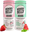 Antacida Žvýkací tablety Bundle Effective Heartburn a Instant Acid Ingid Relief, Maximální síla (Jahodový mléčný koktejl & Melounová Mint)