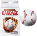 Bioswiss Kids Obvazy, Baseball Shaped Self Adhesive Bandage Set, Latex Free, Sterilní Wound Care, 24 Počet