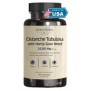 VINATURA Cistanche with Horny Goat Weed 60% Icariin - 1250mg per Serving, Cistanche Tubulosa, Cistanche Supplemente Men, Energy, Strength Cognitive * USA Made and Tested * - 60 Kapsle 30 Services