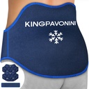 KingPavonini Extra velký ledový balíček pro bolest zad s prodlužovací popruh, 2 balení opakovaně použitelné spodní zadní gel led balení Wrap pro Lumbar chirurgie, Sciatica, Herniated Disc, Coccyx Pain, studená / horká terapie