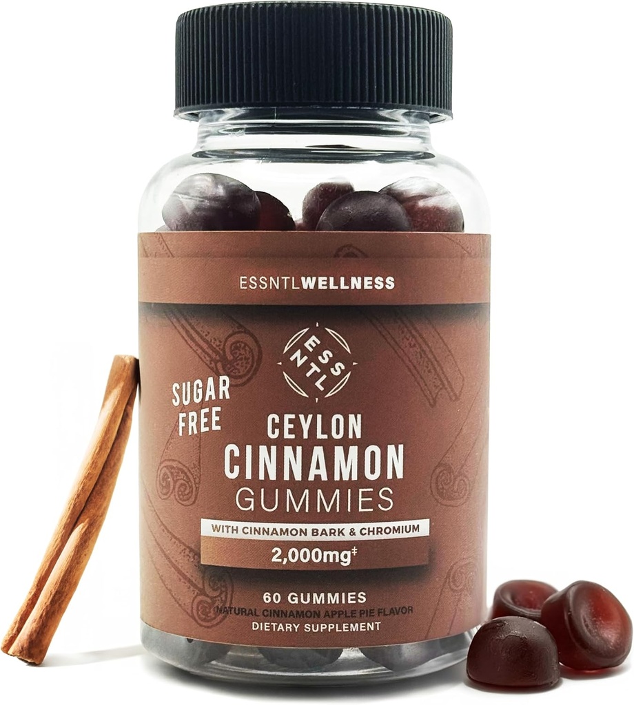 Ceylon Skořice Sugar- Free Gummies - 120ct CLANE124; 2000mg Per Serving CLANE124; Antioxidant & Joint Support CLANE124; Delicious Apple Pie Flavor CLANE124; Vegan & gluten- Free Cinnamon Supplementations