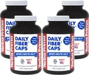 Yerba Prima Daily Fiber Caps - 180 Kapsle, (balení po 4) - Rozpustný a nerozpustný doplněk stravy - Colon Cleanse - Gut Health - Vegan, Non- GMO, gluten- bez