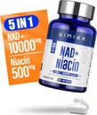 NAD + dodatek 1000mg & Niacin (vitamin B3) 500mg, Nad Plus Booing dodatek pro ženu a muže, Nicotinamid Riboside (NR) Podporuje anti- stárnutí, energie, mozek, svalovina, Non- GMO, gluten- Free, 74