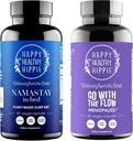 Šťastný zdravý hippie jít s Flow Menopauza Podpora a přírodní spánkový doplněk