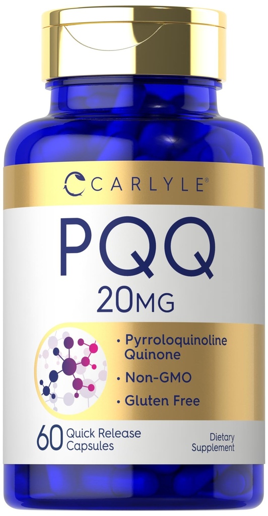 Carlyle PQQ dodatek 20 mg PHARMAN 124; 60 kapslí PHARMAN 124; Non- GMO a gluten zdarma