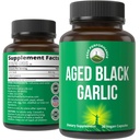 Vrcholový výkon starší černé česnekové kapsle. Surové Vegan čisté Odorless Extract Doplněk pilulky pro cholesterol, a imunitní podpůr. z česneku Bulb s S- Allyl cystein a antioxidanty