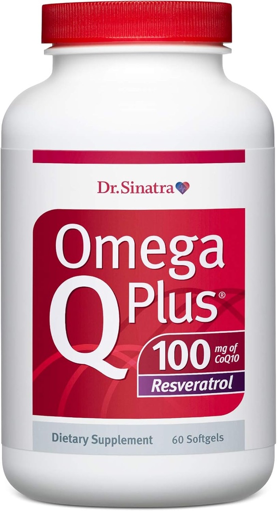 Dr. Sinatra Omega Q Plus 100 Resveratrol - Omega33 dodatek podporuje srdeční zdraví a poskytuje antioxidační sílu se 100 mg CoQ10 a Resveratrol (60 softgels)
