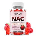NAC Gummie pro děti a dospělé, N Acetyl Cysteine 1000mg NAC dodatek pro antioxidanty a imunitní podporu, Lung & jaterní zdraví, Malina Flavor 60 Počet