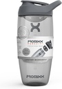 Promixx Pursuit protein Shaker Bottle (24 oz) - Silent No-Ball Mixer, Leak-Proof Lid, BPA / BPS & Phtalate-Free ECOZEN - Easy- Clean Shaker Cup for Protein Shakes, Pre & Post- Workout Smoothies