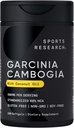 Sport Research Garcinia Cambogia Extract (60% HCA) s extra Virgin Organic Coconut Oil CLAS124; Non- GMO, Soy & gluten zdarma (180 Tekuté Softgels)