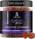 Sugar Free Creatine Monohydrát Gummies 5g pro muže a ženy, Chewables Creatine Monohydrát pro růst a obnovu svalů, Vegan, Mixberry Flavor, 120 Počet