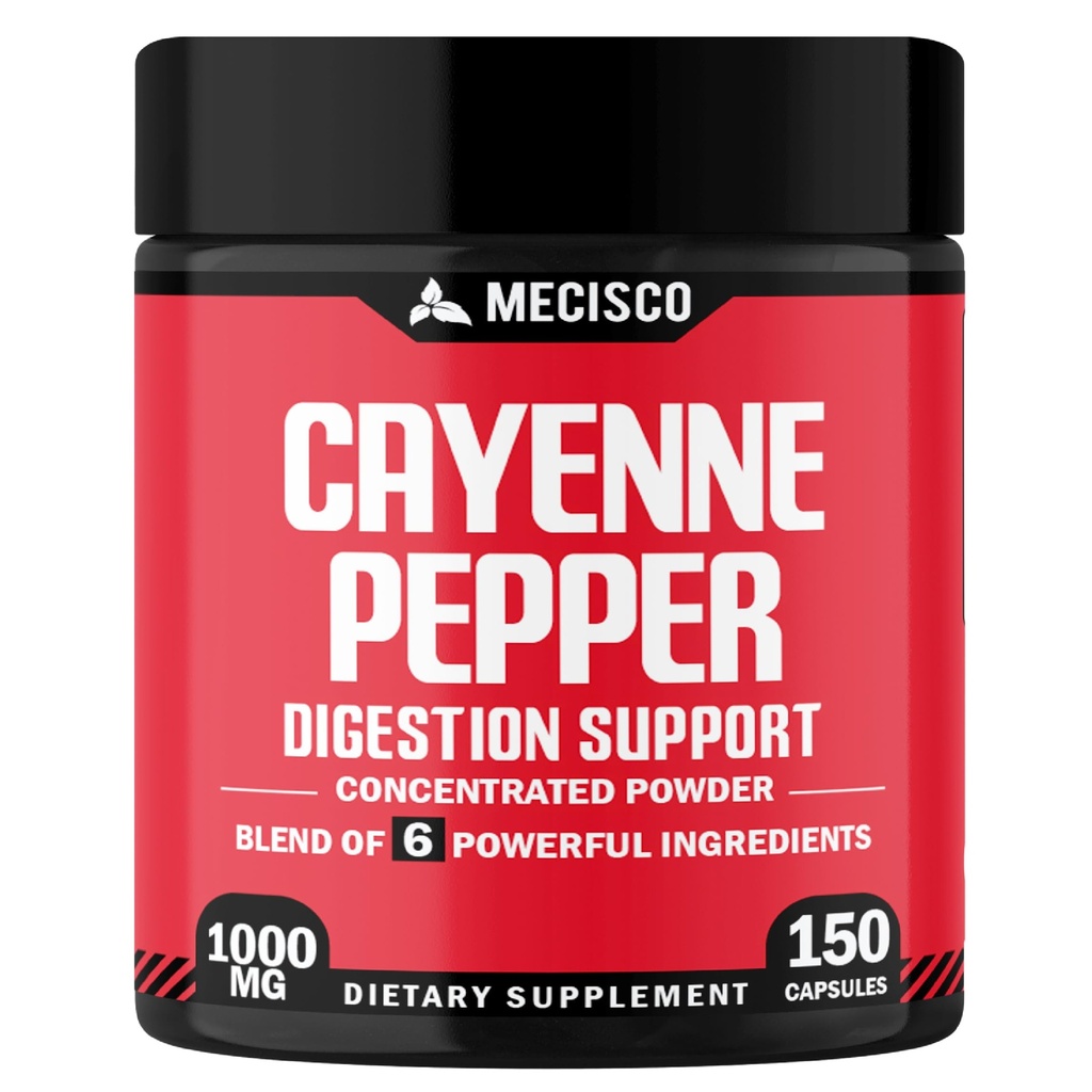 Cayenne Pepper Kapsle s Ginger Root, Beet Root, a Black Pepper a další - 150 Kapsle - 6in1