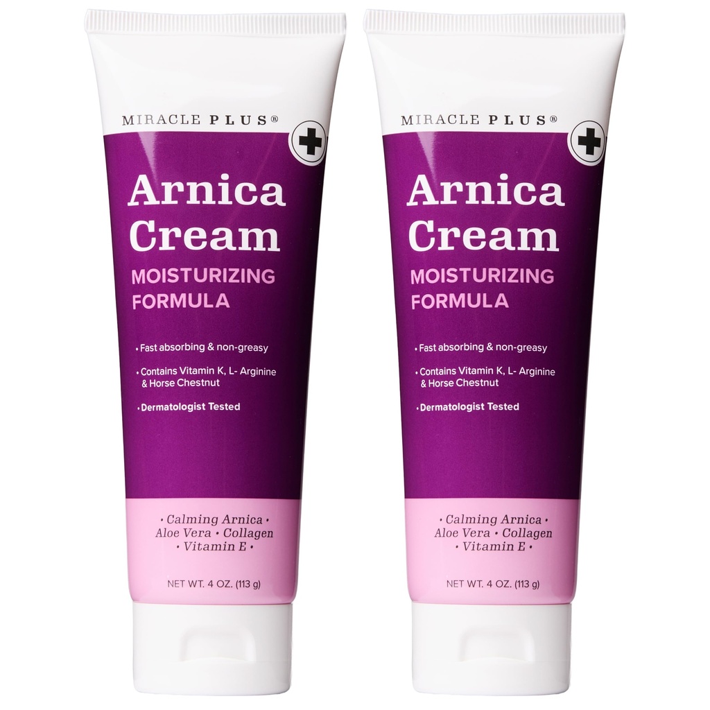 Miracle Plus Arnica Cream Extra Pohmožděniny Relief Lotion pro podlitiny a otok na kůži 124; Arnica Gel, Vitamin K Cream, Péče o pleť 124; Moisturising Bruise Formule s koňské Chestnut, 2-Pack