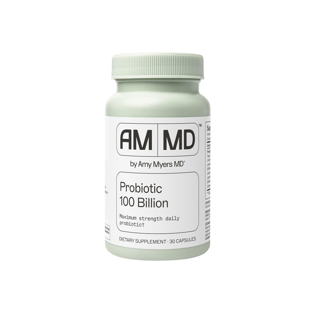 Amy Myers MD Probiotické kapsle 100 miliard - Maximální síla Daily Probiotic - Gastrointestinální doplněk zdraví - Digestion & Imunitní podpora