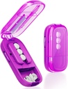 Pill Cutter pro vícenásobné pilulky, Nastavitelný Pill Splitter, Pill Cutter Splitter pro malé a malé pilulky, Pill Cutters pro malé nebo velké pilulky s Sharp Blade- Purple