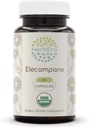 HerbEra Elecampane USDA Organic 60 Kapsle 124; Přírodní Bylinný dodatek 124; Certifikované Organic Vegetarian Kapsle a Organic Electempane (Inula Helenium) Sušená kořenová (60 Kapsle)