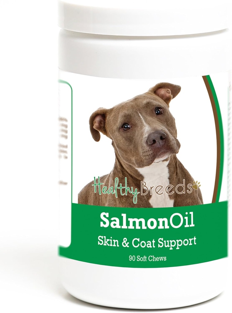 Zdravé plemeno Pit Bull Salmon Oil Měkké žvýkání 90 Počet