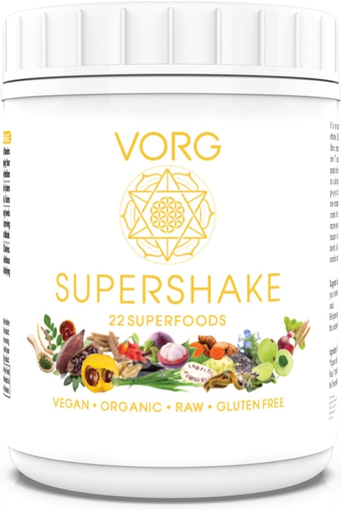 VORG SuperShake - Ultimate Superfood Mix, Nourish s 22 Powerful Superfoods. Vylepšení vlasů, kůže, imunitního systému, trávení a mitochondriální funkce - 158 Služeb