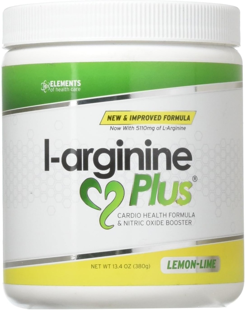 Lemon Lime - L- arginin Formule pro krevní tlak, cholesterol a více energie. Příplatek # 1 Heart Health (13.4oz.)