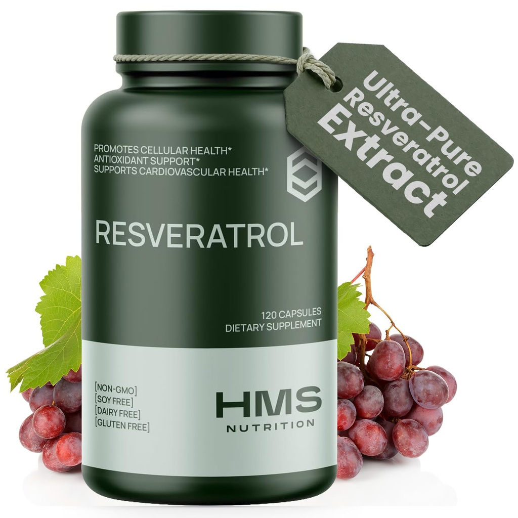 Resveratrol 1400mg 120 Kapsle High Potency Trans- Resveratrol s výkonnými antioxidanty Acai Grapeseed Green Tea podporuje celulární a kardiovaskulární zdraví Anti- stárnutí