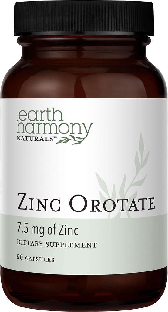 Zinek Orotate 7.5mg Vegan dodatek - Silné antioxidační vlastnosti podporovat imunitní systém funkce, energie a metabolismus - Játra, kost, kloub a srdce zdraví - Non- GMO & gluten zdarma - 60 Kapsle