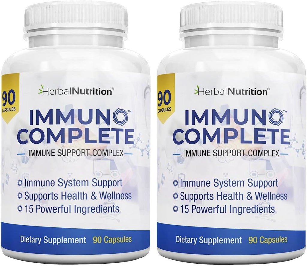 Immuno Kompletní doplněk imunitní podpory s vitaminem C, D, zinek, hořčík, bezinky a 10 Další synergické přísady pro imunitní podporu (2)