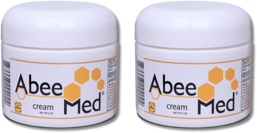 AbeeMed Bee Venom Cream - Přírodní Apitoxin s Bee Pollen, Heřmánek, Menthol - Bee Venom Joint Cream for Muscle, Bone & Joints, Quick Relief, Sprains, Strains - Extra Strength Formule - 2oz