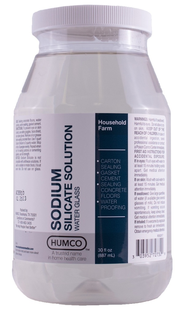 Humco Silikon sodný Solution 30 oz, Vodní sklo.