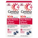 Genexa Children 's Clean Acetaminofen PHAR124; Pediatrik Preferred Ingredients PHAR124; Pain & Fever Reducer for Kids PHAR124; Barvy Free, 0% umělé přísady PHAR124; Ages 2-11, Delicious Organic Blueberry Liquid, 4 fl oz