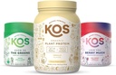 Kos PowerPlant Bundle (Organic Plant- Based Vanilla Protein Powder + Organic Red Blend + Organic Greens Blend)