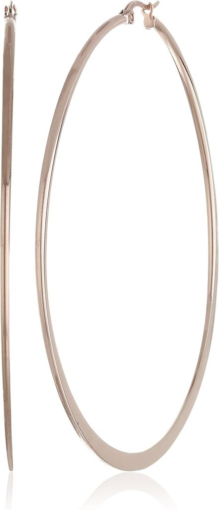Essentials Gold Plated nebo nerezová ocel Flatsted Hoop náušnice