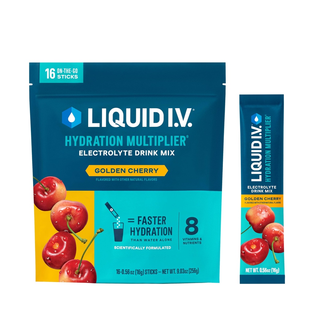 Liquid I.V. ® Hydration Multiplier - Golden Cherry CLANE124; Electrolyte Powder Drink Mix CLANE124; 1 balení (16 porcí)