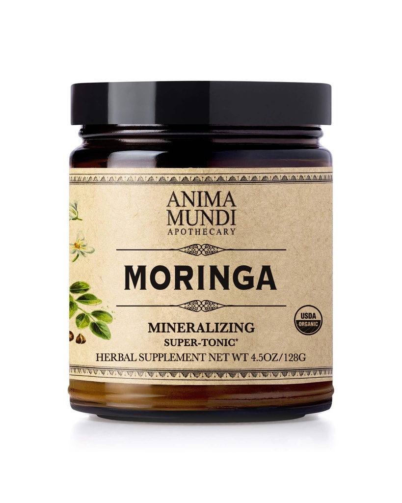 Anima Mundi Apotecary Moringa Leaf Powder - Pure Organic Rainforest Superfood - Energy Supplement, Natural & Non-GMO Green Powder (6oz / 170g)