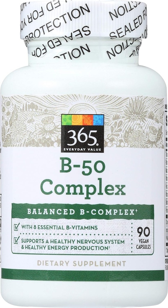 365 by Whole Foods Market, B - 50 Complex, 90 ct, Packaging May Vars