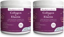 Body Kitchen Collagen a 250 mg Elastin dodatek k podpoře Známky stárnutí, Podpora zdraví pokožky a elasticity, Méně vrásek, Neochucený prášek, bez chuti, Odorless, Barevné, 30 Služeb (2 Pack)
