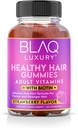 Blaq Luxusní Biotin Gummies - růst vlasů Vitamíny s 5000mcg Biotin per Serving B12, B6, kyselina listová, jód, zinek 124; Doplněk vlasů pro růst vlasů 124; pro ženy a muže 124; 1 Měsíční dodávky