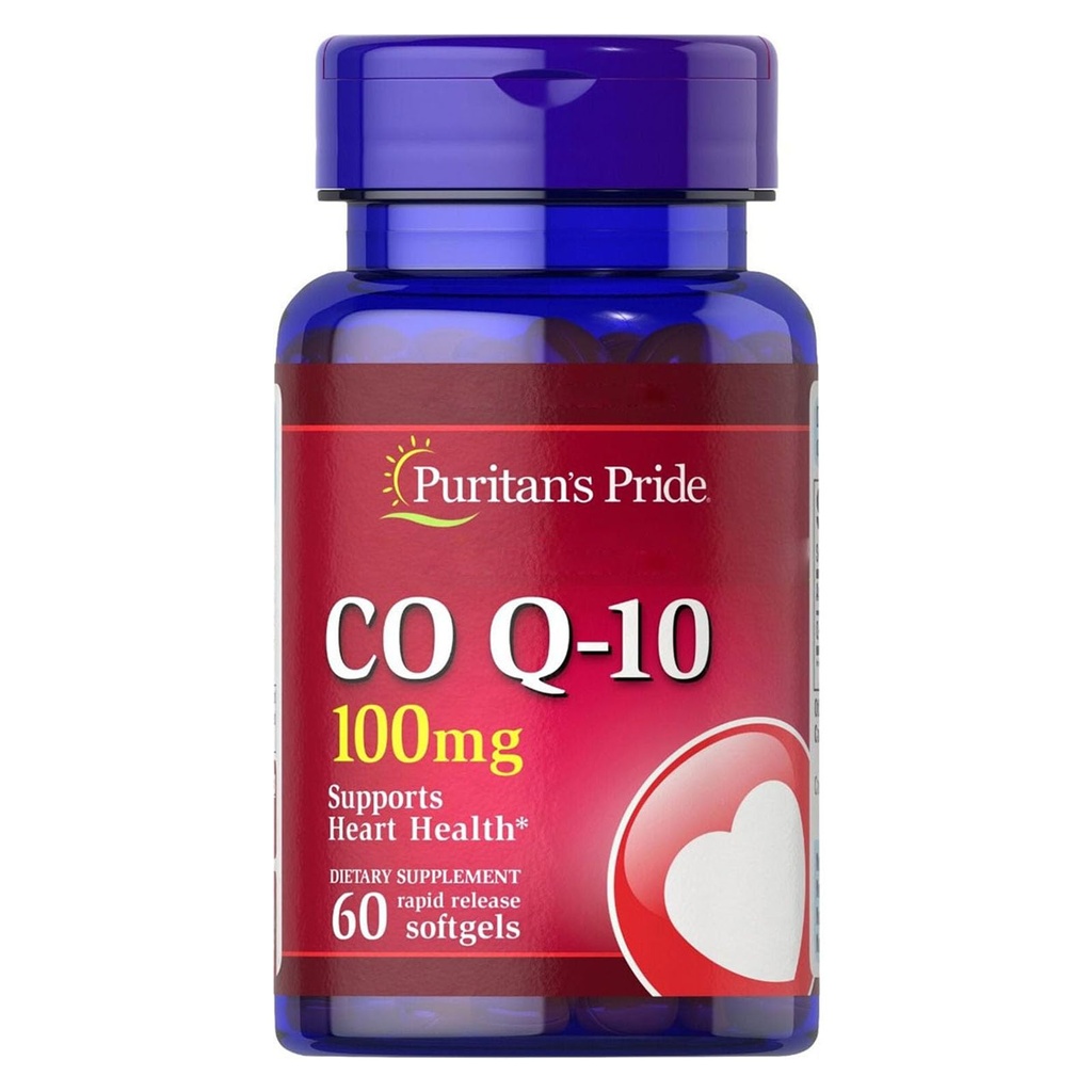 Puritan 's Pride Coenzym CoQ10 100mg, Dietní dodatek pro srdeční zdraví, krevní tlak, ústní guma zdraví, a zdravé stárnutí podpora, 60 Služeb, rychlé uvolnění Softgels