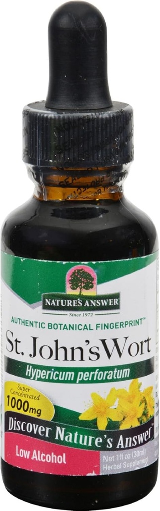 Odpověď přírody St. John 's Wort Extract s organickým nízkým obsahem alkoholu 1 Fluid Ounce 124; Vegan current 124; Non- GMO current 124; gluten Free current 124; Kosher current 124; Made in the USA current 124; Single Count