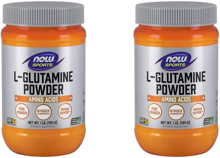 Nyní Potraviny L- glutamin čistý prášek, 16 Ounce (balení po 2)