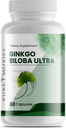 Ginkgo Biloba a ženšen dodatek mozku podporuje mozkové funkce, paměť, duševní bdělost, Všechny přírodní, Zlepšit krevní oběh