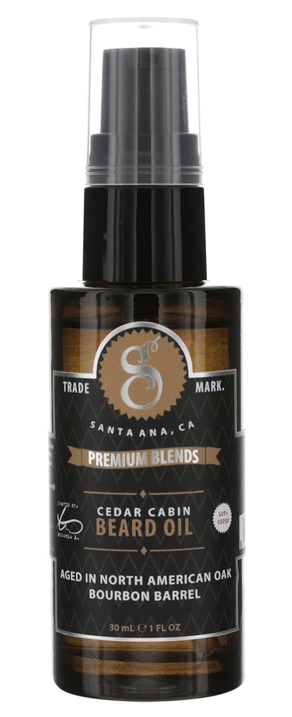Suavecito Premium Směs Vousy Olej - Leave-In Vousy Kondicionér pro změkčovací vlasy, Hydratační kůže, Odstranění Vousy Plenky, Zdravý Vousy Růst - 1 oz