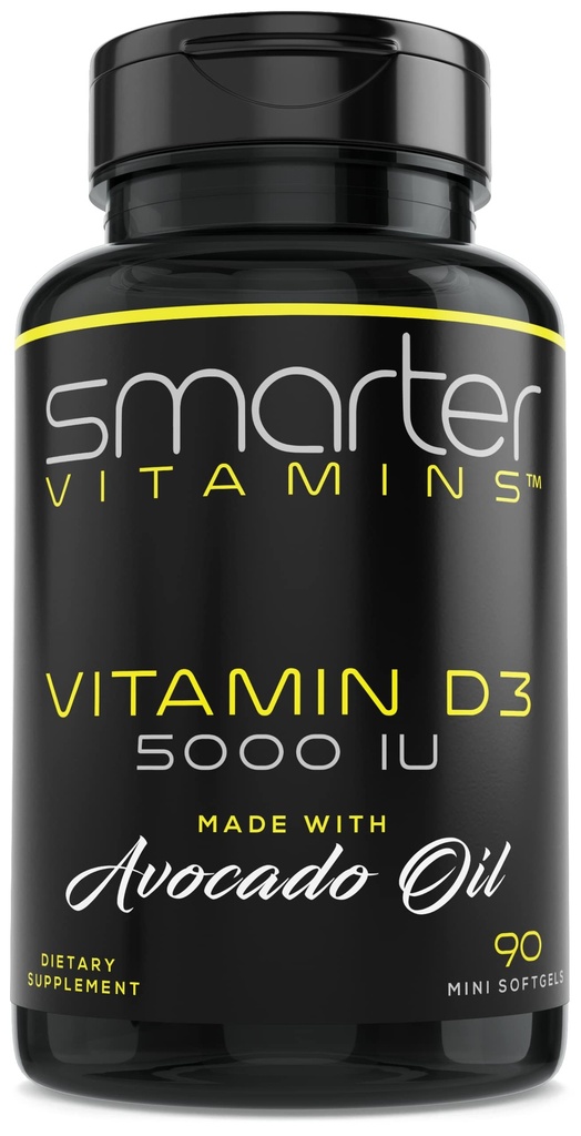 Inteligentnější vitamín D3 5000 IU v Avocado Oil 125mcg - 90 Mini Softgels
